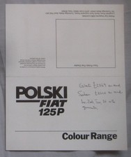 Polski Fiat 125p Colour Range